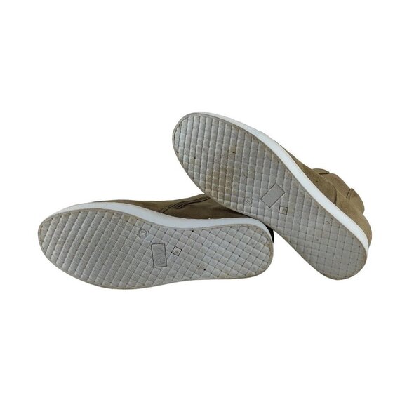 Womens Bootie High Top Sneaker Sz 10 Faux Suede Ankle Zipper - Picture 10 of 10